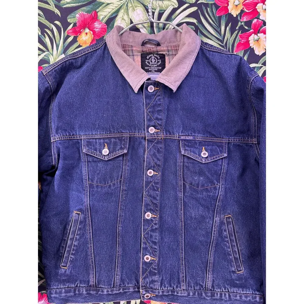 Vintage Monte Carlo Polo And Jockey Club Jean Jacket Size2XL